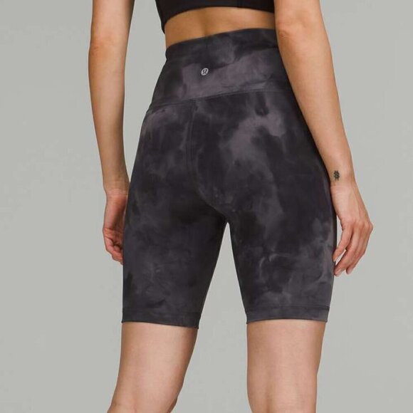 NWT Lululemon Wunder Train High-Rise Short 8"- 0 Diamond Dye Pitch Grey Graphite - Picture 2 of 8